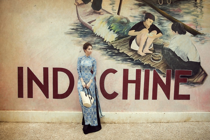 Ngọc Trinh chọn các thiết kế áo dài của Bảo Bảo trong bộ ảnh thời trang mới