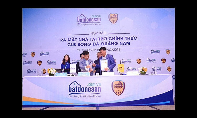 Batdongsan.com.vn chính thức trở thành nhà tài trợ của CLB bóng đá Quảng Nam tại V-League 2018