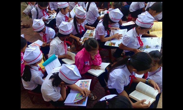 Học sinh trường Trung học cơ sở Phổ Hòa tích cực hưởng ứng Ngày hội đọc sách