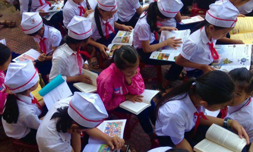 Học sinh trường Trung học cơ sở Phổ Hòa tích cực hưởng ứng Ngày hội đọc sách