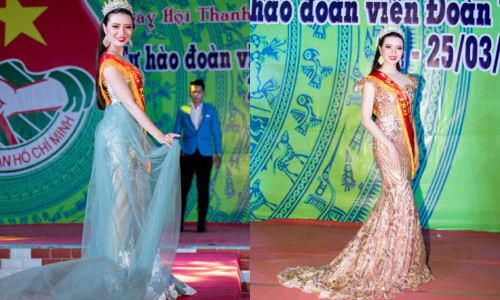 Hoa khôi Nguyễn Nhật Thảo vừa diễn thời trang vừa làm giám khảo trong 1 sự kiện
