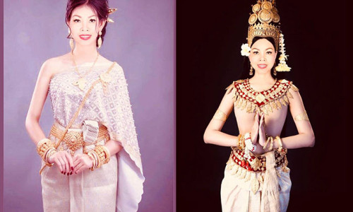 Nguyễn Thùy Trang nhập vai đầy biểu cảm trong trang phục truyền thống các dân tộc Châu Á