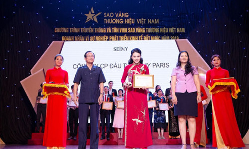 Mỹ phẩm Seimy được vinh danh sao vàng thương hiệu Việt