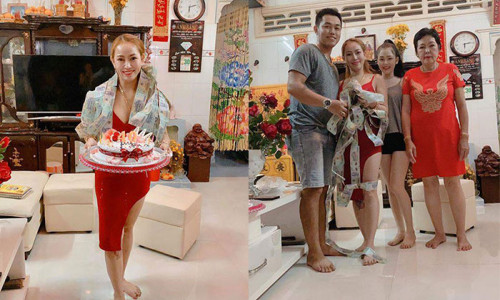 Hoa hậu Thanh Thúy được con trai bất ngờ tặng chiếc bánh sinh nhật đặc biệt khi về quê Sóc Trăng