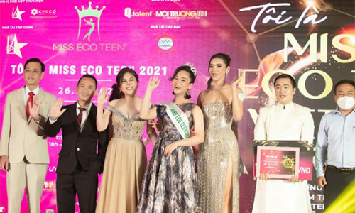 Siêu Mẫu- Hoa Hậu Minh Tú, Siêu Mẫu- Á Hậu H’ăng Niê là HLV cho Hoa hậu nhí Vũ Huyền Diệu tại Miss Eco Teen International